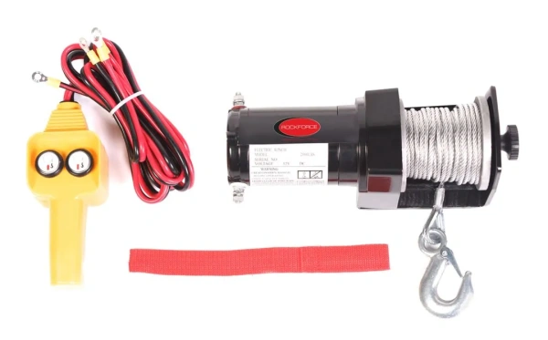 Лебедка автомобильная 0.9Т, 12V (стальной трос, диаметр троса-4.5мм)