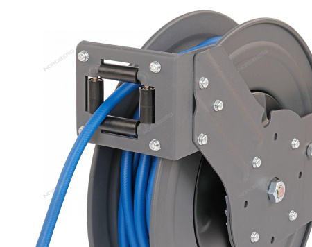 Шланг воздушный на стальной катушке гибридный ПВХ диаметр 08х12 мм 20 м NORDBERG HR0820RPVC