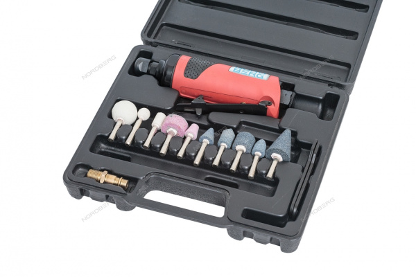 Пневмобурмашинка с комплектом насадок в кейсе (G210-KIT) NORDBERG NP3020