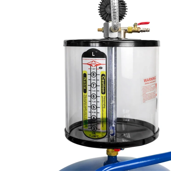 Установка пневматическая для удаления отработанного масла перекатная с индикатором заполнения (бак-70л,предкамера-10л,воронка-10л,5 щупов,8-10бар)