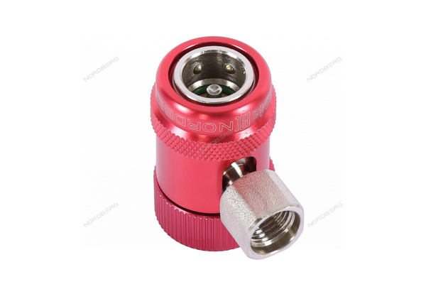 Муфта быстросъемная R134a NORDBERG NFA8H (высокое давление, красная)