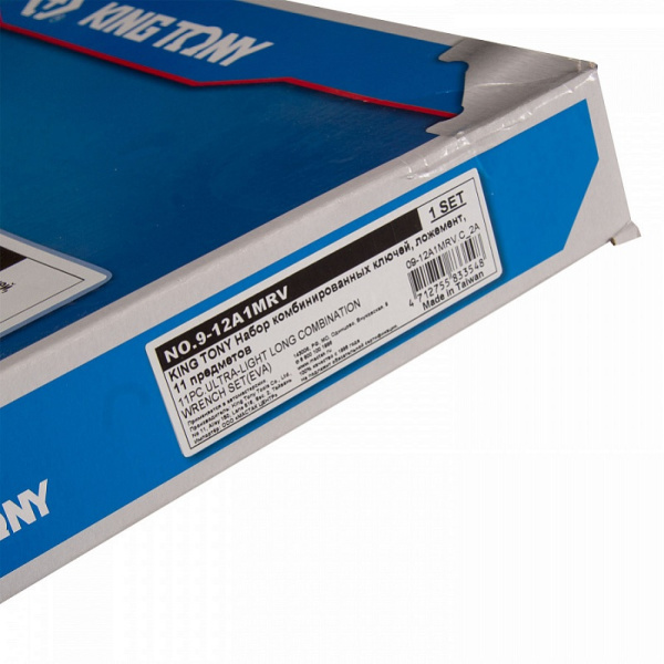Набор комбинированных удлиненных ключей KING TONY 9-12A1MRV, ложемент, 11 предметов