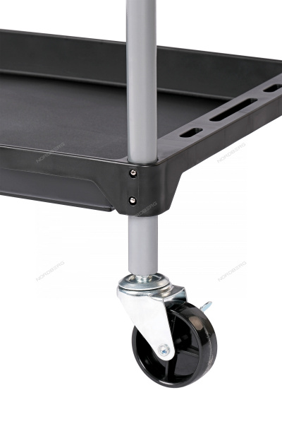 Тележка инструментальная с 3 пластиковыми полками T12