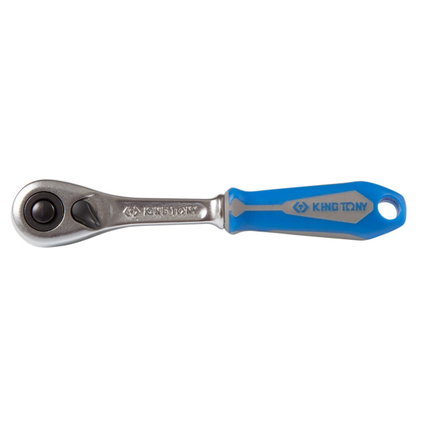 Трещотка KING TONY 2773-55GS, 1/4", 140 мм, 90 зубцов, флажковая с кнопкой