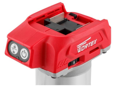 Аккум. фрезер кромочный WORTEX CMM 1835 в кор. ALL1 XLT SOLO БЕСЩЕТ., 18 В, цанга 6/8, рег. об, конс