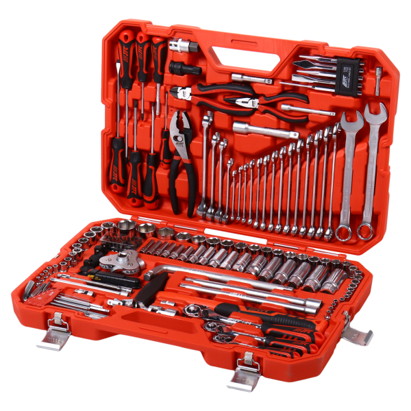 Набор инструментов 1/4" & 3/8 & 1/2" 6-гранный (в кейсе) 166 предметов JTC-H166C