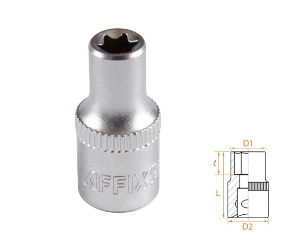Головка торцевая TORX Е-стандарт 1/4" E6 AFFIX AF00023006