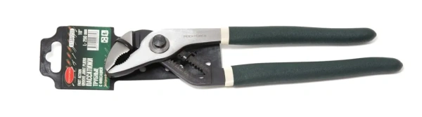 Пассатижи переставные с кнопкой фиксации 10''-250мм, на пластиковом держателе