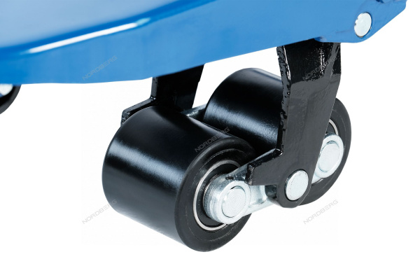 Тележка складская гидравлическая короткая NORDBERG N3902S-25 с ПУ колесами (2,5 т)