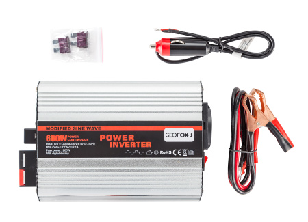 Автомобильный инвертор Geofox MD 600W/12v-2p