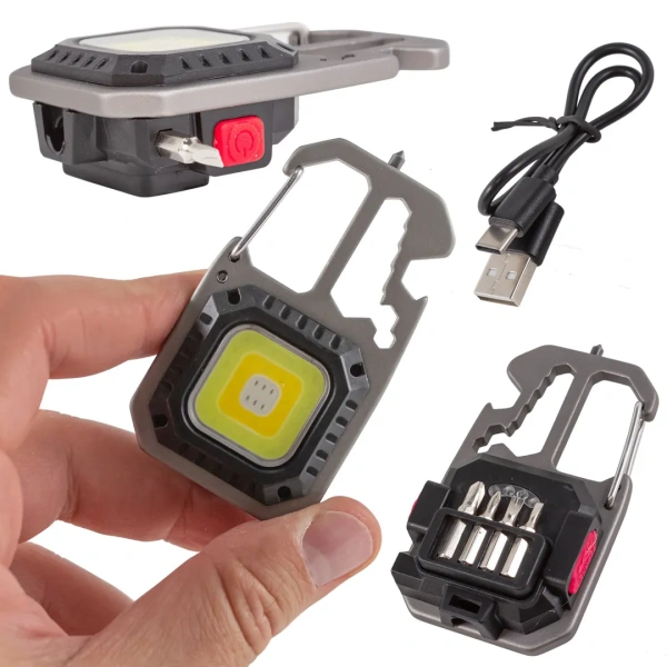 Фонарь портативный многофункциональный (светодиод COB, 7 режимов освещения, 3.7V, 5W, IP64)