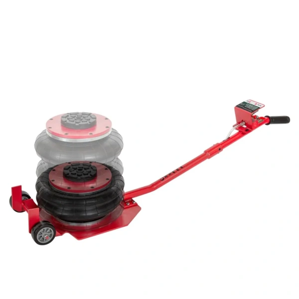 Домкрат подкатной пневматический 3,5т(6-12bar, h min 135мм, h max 420мм, 3 подушки, Ø270мм)