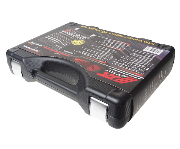 Набор головок торцевых и бит 6-ти гранных JTC H096B (1/4", 1/2", 96 предметов в кейсе)