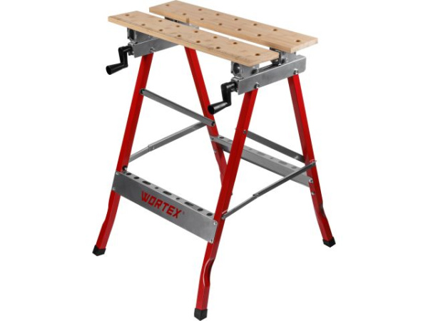 Верстак складной WORTEX WB 1060 в кор. БАМБУК, 605x640x800 мм, регулировка столешницы