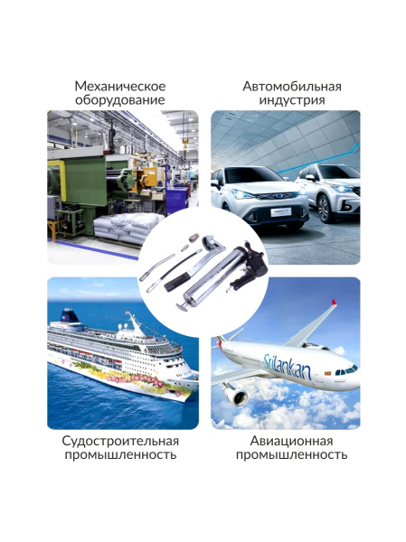 Пневматический шприц для смазки Car-Tool CT-W0921(набор, 7 предметов)