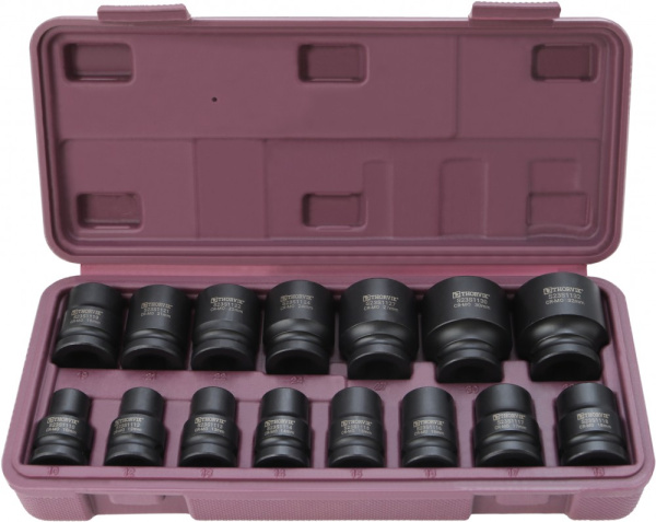 Набор головок торцевых ударных Thorvik S23S1115S (1/2"DR, 10-32 мм, 15 предметов)