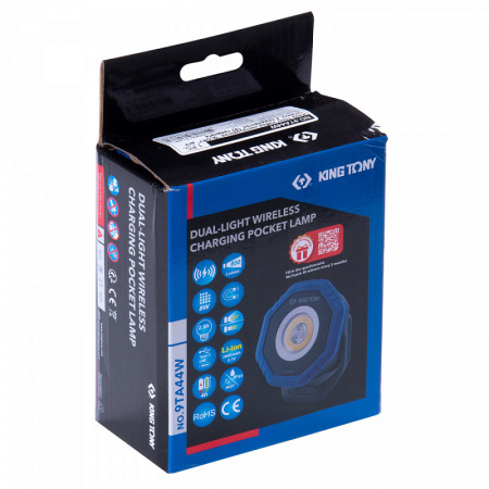 Фонарь светодиодный, 1+3 элемента KING TONY 9TA44W, Li-Ion, 3,7 В