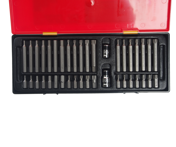 Набор бит SPLINE, TORX, HEX JTC K1402 (1/2", 3/8", 40 предметов в кейсе)