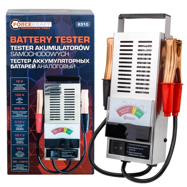 Тестер аккумуляторных батарей аналоговый (12V, 115А)