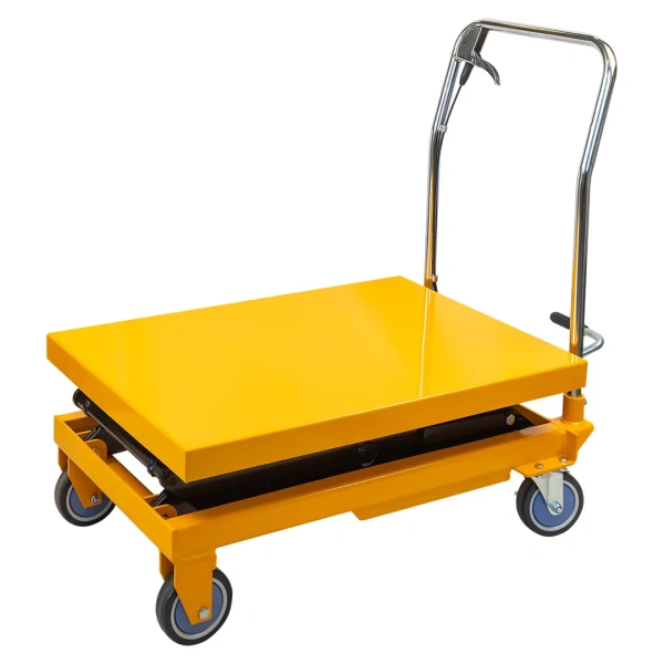 Тележка для перевозки агрегатов гидравлическая г/п 300кг (h min 350мм, h max 1285мм, платформа 820х520мм)