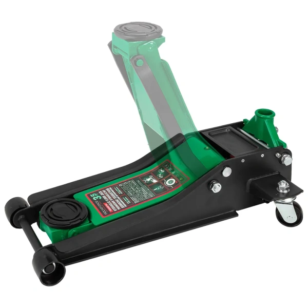 Домкрат подкатной гидравлический двухпоршневой 3.5т (h min 75мм, h max 505мм)