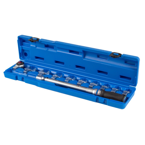 Ключ динамометрический серии "FIT" KING TONY 345201D11MR (14х18 мм, с набором рожковых насадок 13-30 мм, 20-100 Нм, кейс)