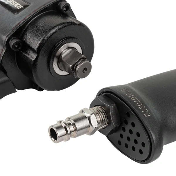 Пневмогайковерт ударный ''Compact''с реверсом и регулировкой усилия 1/2''(600Hм, 8500 об/мин,6.3bar,113 л/мин,1.45кг)