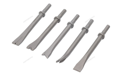 Пневмозубило в кейсе + 5 насадок + быстросъемный адаптер (HA67-KIT) NORDBERG NP5067