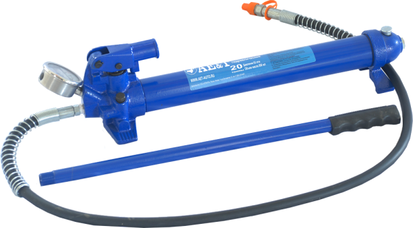 Насос гидравлический ручной 20 т с манометром AE&T T03020PM