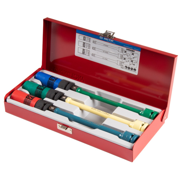 Набор ударных глубоких торцевых головок и торсионных удлинителей 1/2" 17, 19, 21 мм KING TONY 44906MP