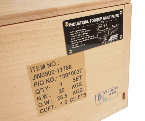 Мультипликатор для усиления крутящего момента JTC JW0900-11766 (1/2"F x 1 1/2"M, до 6000 Нм)