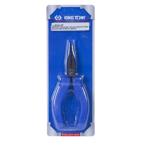 Пассатижи тонконосые 125 мм, мини, загнутые KING TONY 6334-05
