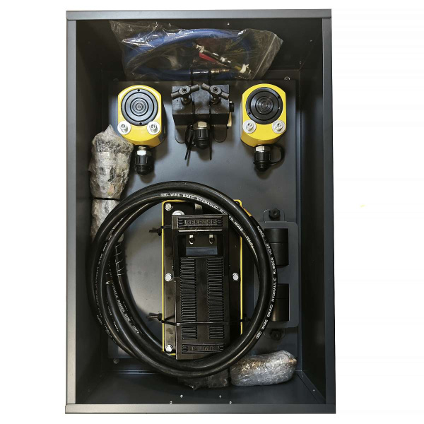 Гидравлический съемник тормозных дисков грузового и спецтранспорта, 20 т. с пневмогидравлическим насосом ОДА Сервис ODA-T2002