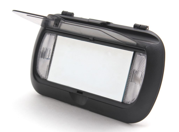 Зеркало внутрисалонное AC-1434/KM-2051 на козырёк с подсветкой