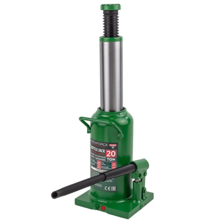 Домкрат гидравлический бутылочный, 20т с предохранительным клапаном - RF-T92007(DS)