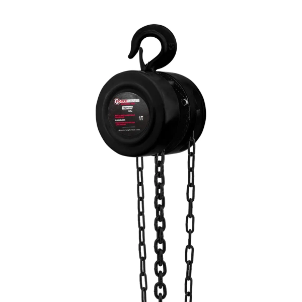 Лебедка механическая подвесная с фиксацией цепи натяжения, 1т (длина цепи - 2.5м) в кейсе