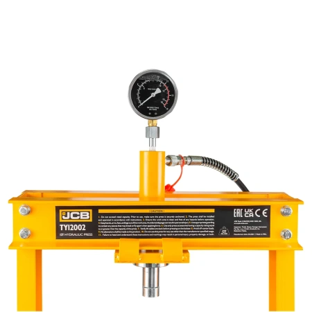 Пресс гидравлический с манометром напольный 12т, (раб. высота 10-920мм, раб. ширина: 500мм, ход штока:175мм)