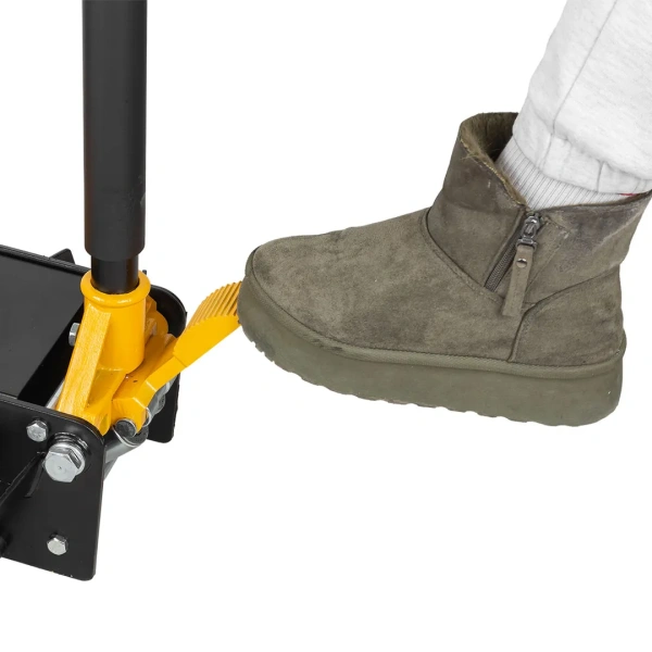 Домкрат подкатной гидравлический двухпоршневой с резиновой накладкой 5т (h min 90мм, h max 550мм)