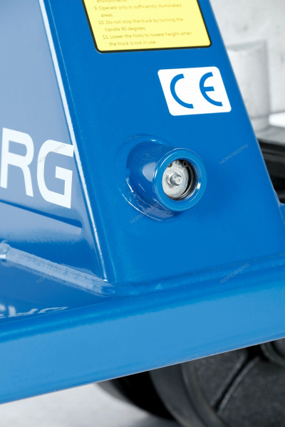 Тележка (Рохля) складская гидравлическая 2,5 т, усиленная, с полиуретановыми колесами NORDBERG N3901-25