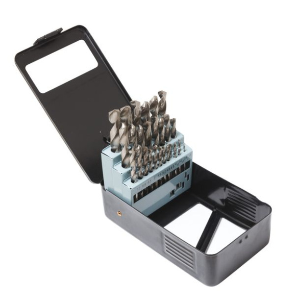 Набор сверл по металлу HSS+CO,29пр(1.5,2,2.5,2.8,3.2,3.5,4,4.5,4.8,5.2,5.5,6,6.5,6.8,7.2,7.5,8,8.5,8.8,9.2,9.5,10,10.5,10.8,11,11.5,12,12.5,13мм)