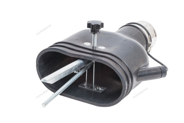 Насадка резиновая овальная с внутренним фиксатором на шланг D=75 мм NORDBERG AN075DP