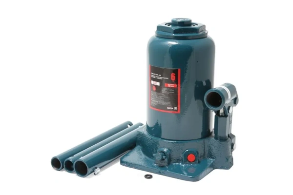 Домкрат бутылочный 6т с двумя штоками (h min 215мм, h max 485мм)