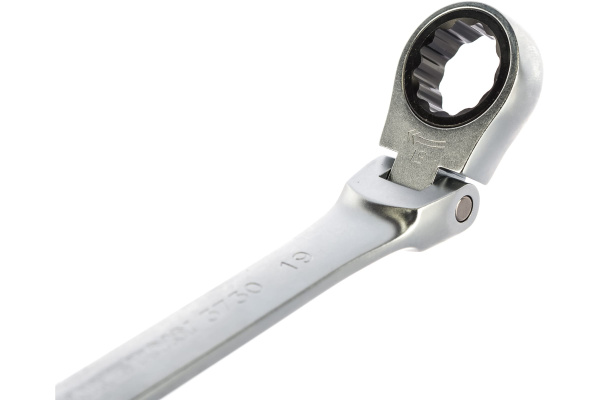 Ключ трещоточный комбинированный с шарниром 19 мм KING TONY 373019M