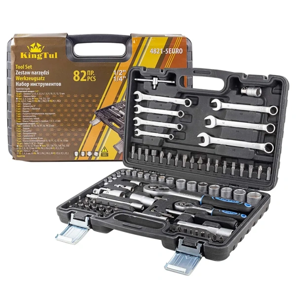 Набор инструментов 82пр.1/2'',1/4''(6гр.)