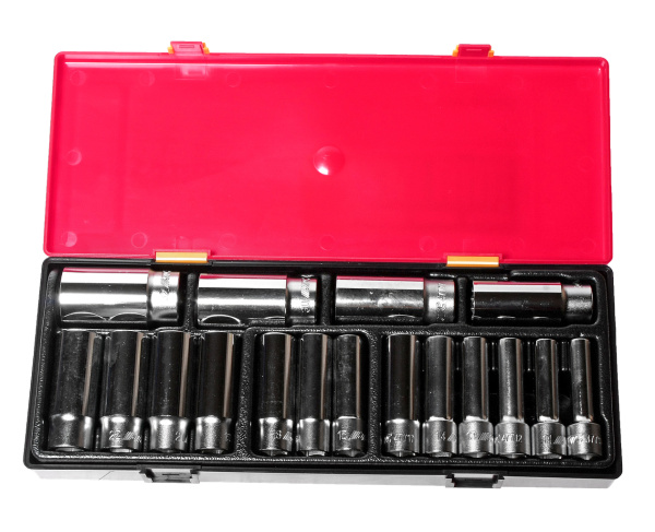 Набор головок торцевых 12-ти гранных глубоких JTC K4172 (1/2", 10-32 мм, 17 предметов в кейсе)