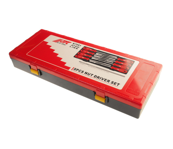 Набор отверток с торцевой головкой JTC K7081 (6-13 мм, 8 предметов в кейсе)