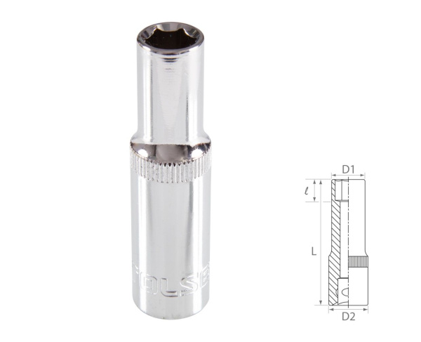 Головка торцевая глубокая шестигранная 3/8" 10 мм TOLSEN TT16360