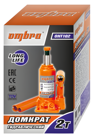 Домкрат гидравлический бутылочный Ombra OHT102 (2т)