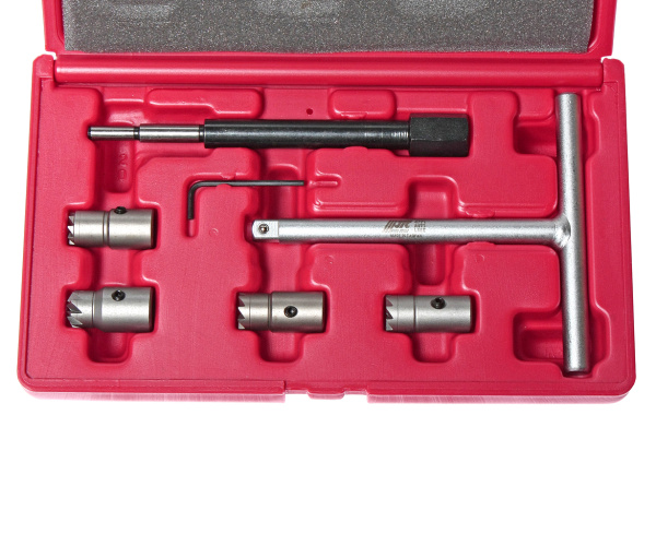 Набор инструментов для притирки седел форсунок дизельного двигателя JTC 4771 (7 предметов в кейсе)