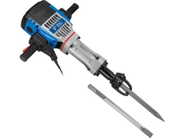 Отбойный молоток BULL SH 3001 в кор. 2000 Вт, 75 Дж, HEX 28.6 мм, 1050 уд/мин, 5 м кабель
